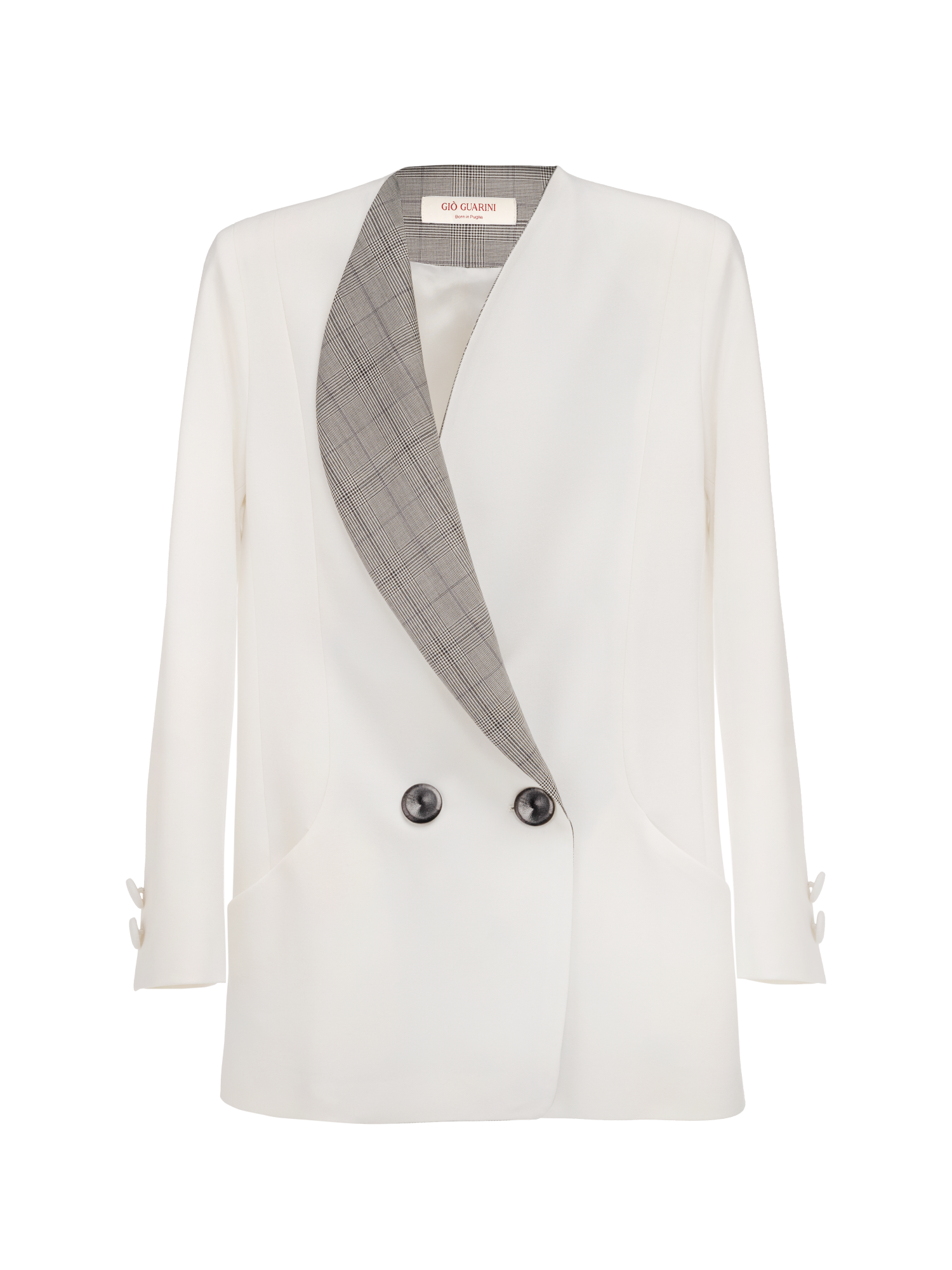 Gio Guarini Loro Piana Locket Wool Blazer Love Lapel