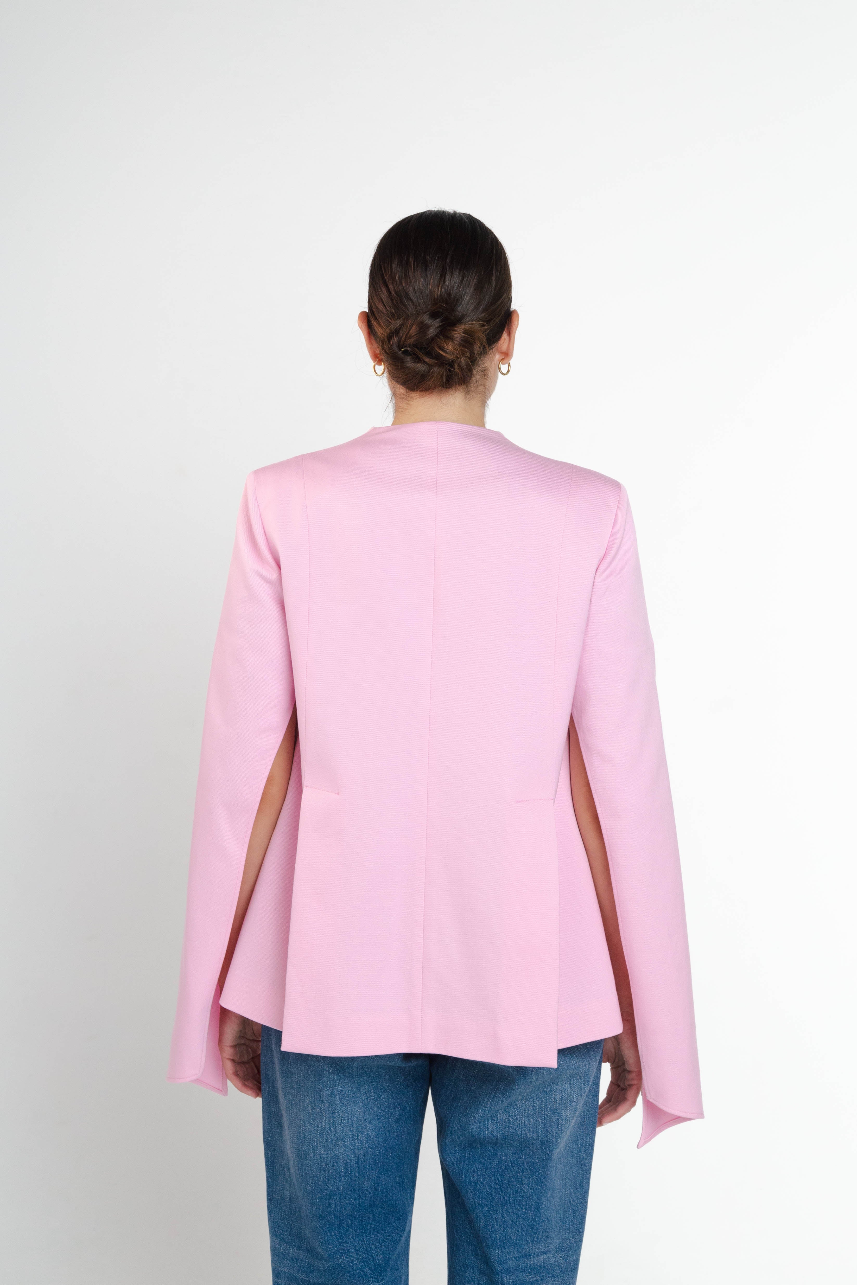 Gio Guarini Dove Cotton Drill Pink Luxury Blazer Made in Puglia